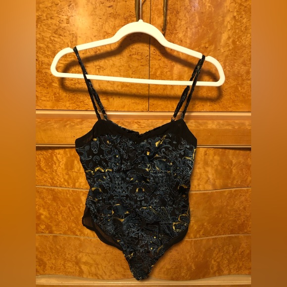 Velvet burnout bodysuit - Picture 6 of 9